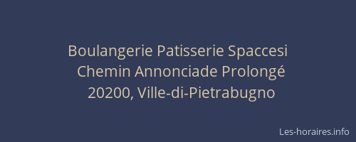 Boulangerie Patisserie Spaccesi