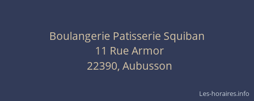 Boulangerie Patisserie Squiban