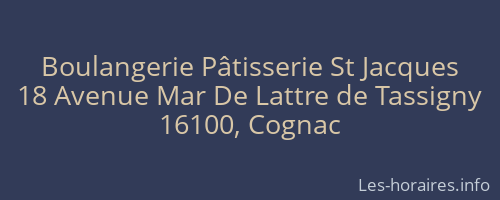 Boulangerie Pâtisserie St Jacques