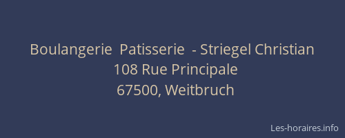 Boulangerie  Patisserie  - Striegel Christian