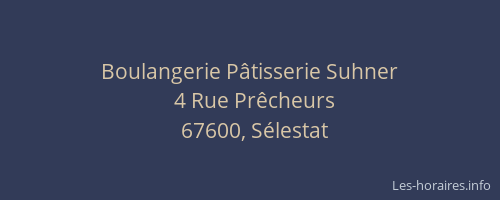 Boulangerie Pâtisserie Suhner