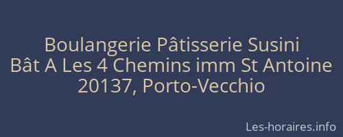 Boulangerie Pâtisserie Susini