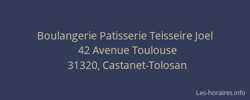 Boulangerie Patisserie Teisseire Joel