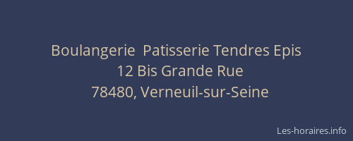 Boulangerie  Patisserie Tendres Epis
