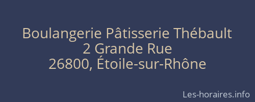 Boulangerie Pâtisserie Thébault
