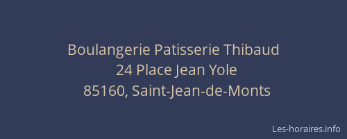 Boulangerie Patisserie Thibaud