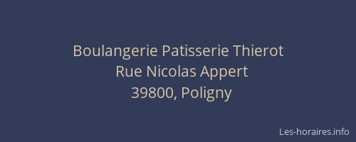 Boulangerie Patisserie Thierot