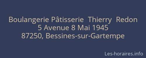Boulangerie Pâtisserie  Thierry  Redon