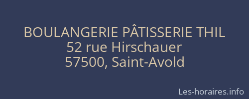 BOULANGERIE PÂTISSERIE THIL