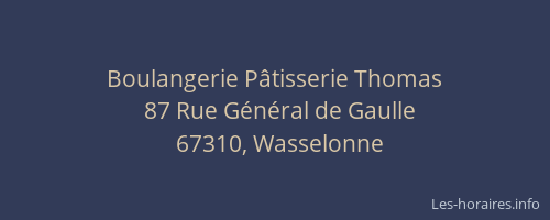 Boulangerie Pâtisserie Thomas