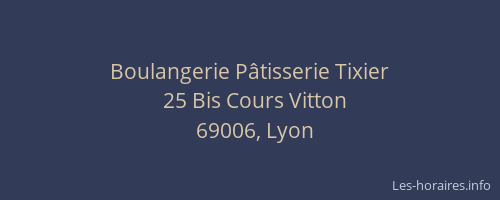 Boulangerie Pâtisserie Tixier