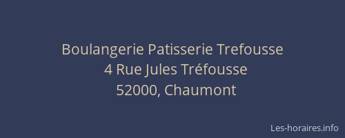 Boulangerie Patisserie Trefousse