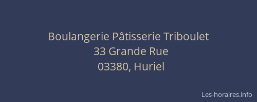 Boulangerie Pâtisserie Triboulet