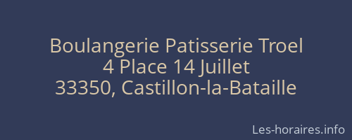 Boulangerie Patisserie Troel