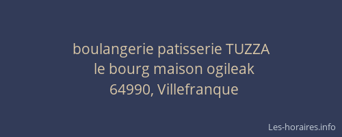 boulangerie patisserie TUZZA