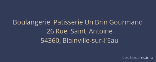 Boulangerie  Patisserie Un Brin Gourmand