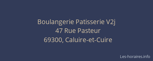 Boulangerie Patisserie V2j