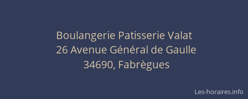 Boulangerie Patisserie Valat