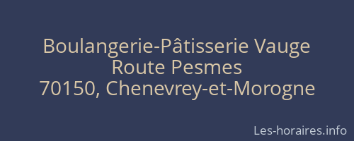 Boulangerie-Pâtisserie Vauge