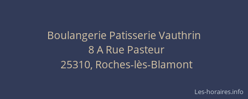 Boulangerie Patisserie Vauthrin
