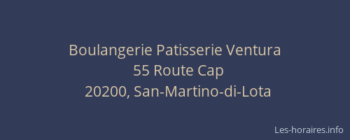 Boulangerie Patisserie Ventura