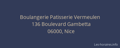 Boulangerie Patisserie Vermeulen
