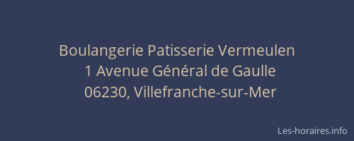 Boulangerie Patisserie Vermeulen