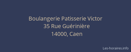 Boulangerie Patisserie Victor