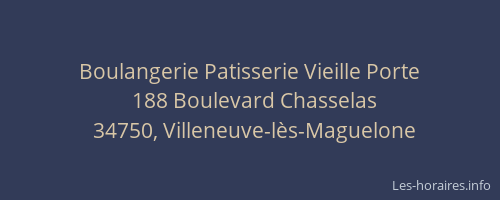 Boulangerie Patisserie Vieille Porte