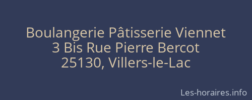 Boulangerie Pâtisserie Viennet