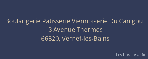 Boulangerie Patisserie Viennoiserie Du Canigou