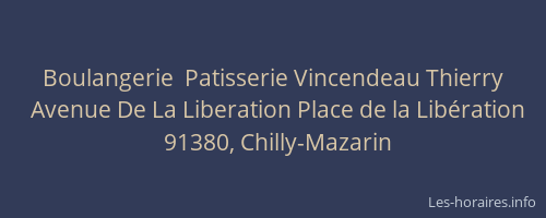 Boulangerie  Patisserie Vincendeau Thierry