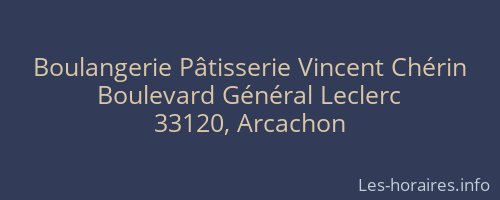 Boulangerie Pâtisserie Vincent Chérin
