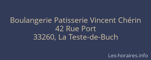 Boulangerie Patisserie Vincent Chérin