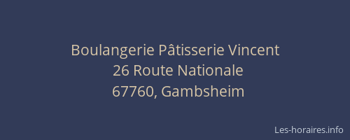 Boulangerie Pâtisserie Vincent