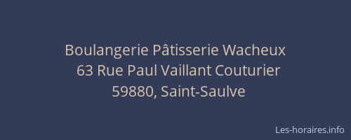 Boulangerie Pâtisserie Wacheux