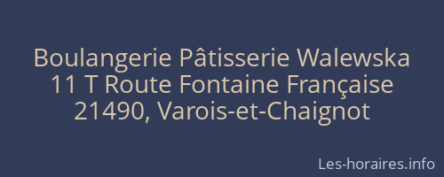 Boulangerie Pâtisserie Walewska