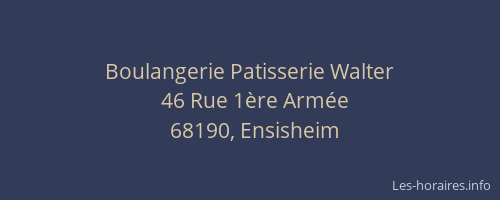 Boulangerie Patisserie Walter