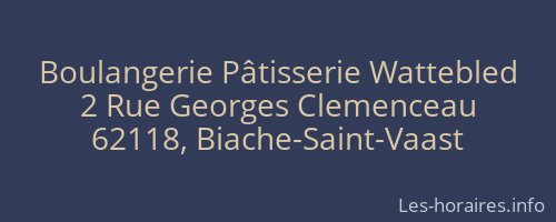 Boulangerie Pâtisserie Wattebled