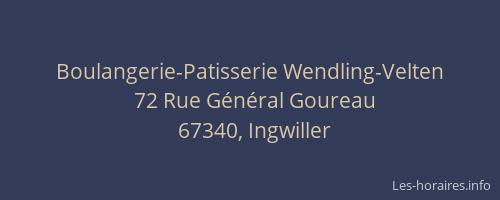 Boulangerie-Patisserie Wendling-Velten
