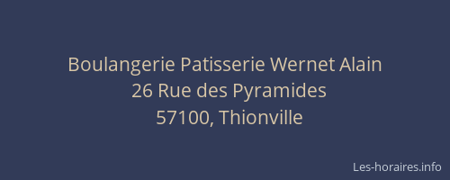 Boulangerie Patisserie Wernet Alain