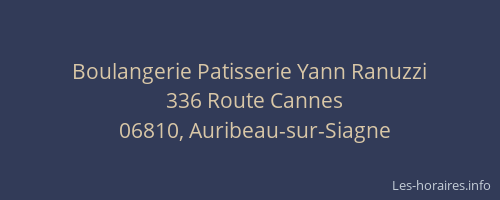 Boulangerie Patisserie Yann Ranuzzi