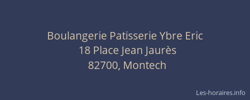 Boulangerie Patisserie Ybre Eric