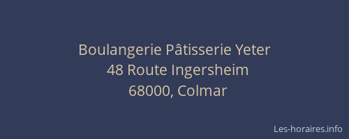 Boulangerie Pâtisserie Yeter