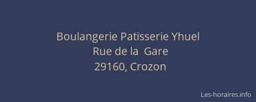 Boulangerie Patisserie Yhuel