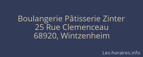 Boulangerie Pâtisserie Zinter