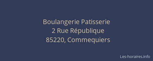 Boulangerie Patisserie