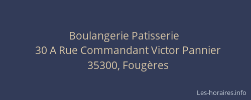 Boulangerie Patisserie 