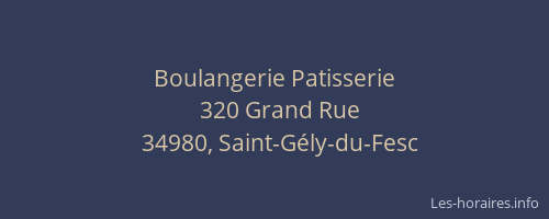Boulangerie Patisserie