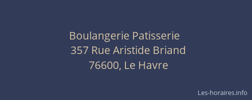 Boulangerie Patisserie 